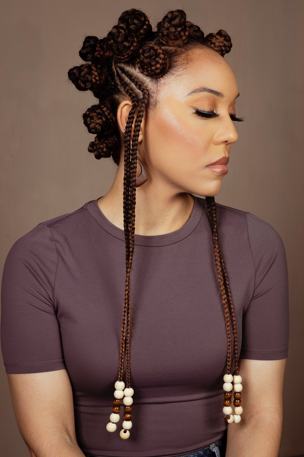 Mèches à tresser châtain ombré pour cheveux afro – Lufyra, extensions légères et résistantes pour braids.
